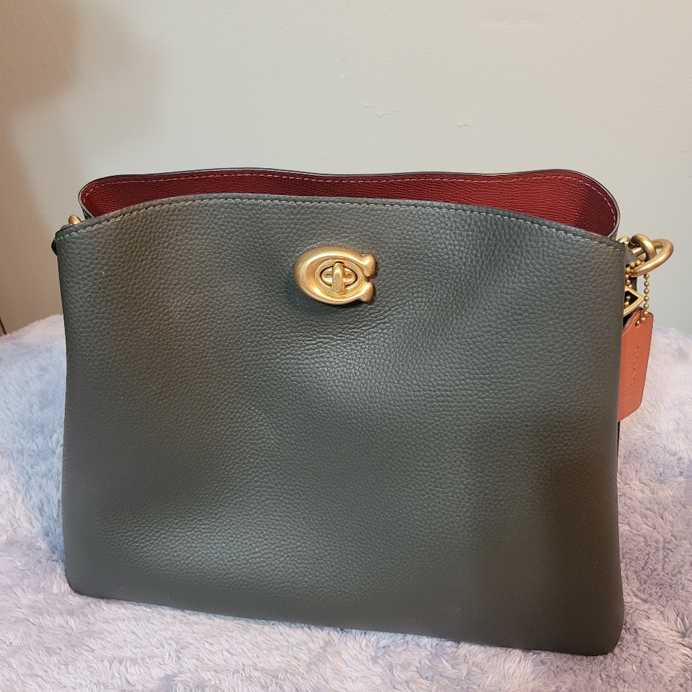 Coach Willow Color Block Leather Shoulder Bag